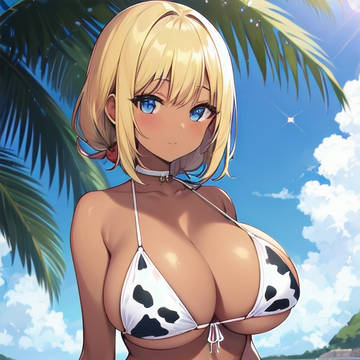 褐色ビキニ巨乳