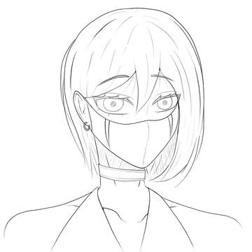 Lady with mask