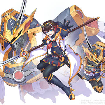 絡繰鎧-武士×擬人化×ミニキャラ