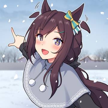 (元動画参考)メジロドーベル31歳、雪にはしゃぎたい年頃