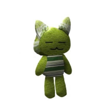 用抹茶蛋糕拼的猫