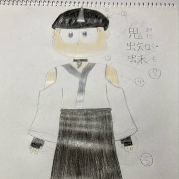 妖怪松が好きすぎてオリ松を妖怪の姿にしてしまった。