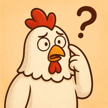 The puzzled chicken