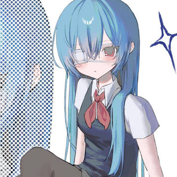 青髪の女の子