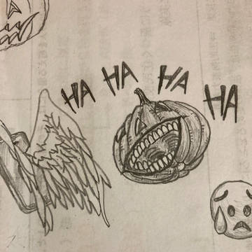 昔描いたカボチャ