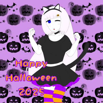 黒猫コスつぐみちゃん　ハロウィン2025