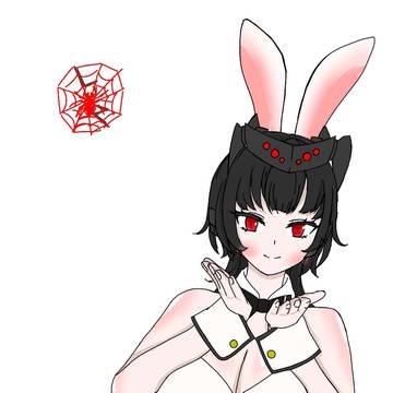 今年のハロウィンはうちの子の白色バニーガール