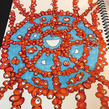 ミャクミャクを描いてみた
