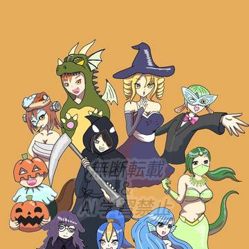 うちの子ハロウィンイラスト2025