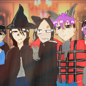 下手粘土とハロウィン絵