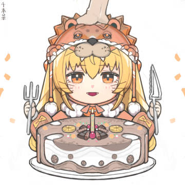 今天生日和芬妮一块吃蛋糕