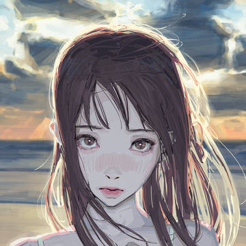 A Girl on the Shore (crop)