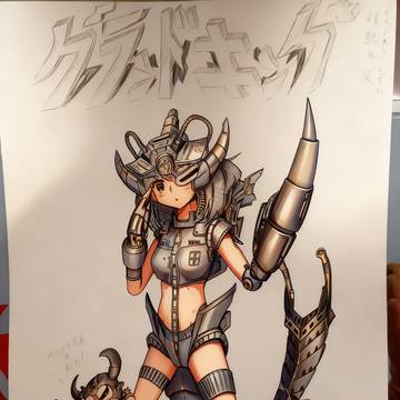 グランドキング擬人化 ai着色 ver.