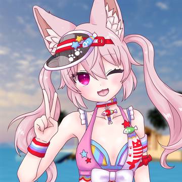 サマーマーメイドコーデなカリンちゃん