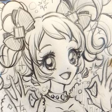 冴草きい　鉛筆描き