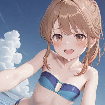 Haru is practicing swimming
