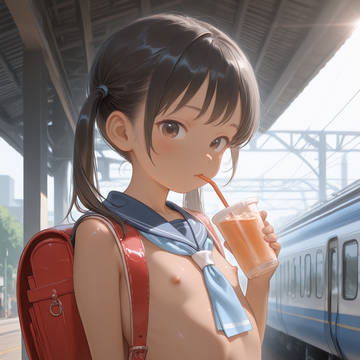 车站的“水手服”少女