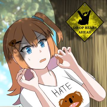 ドロップベアーに注意🐨🐻🇦🇺 セリフ付き差分