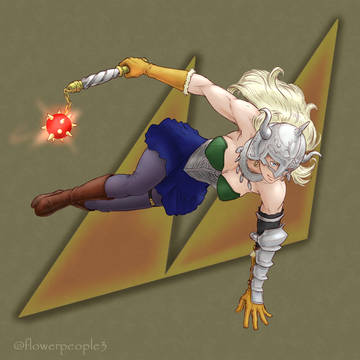 Lady Berserker（カラー・線画計２枚）