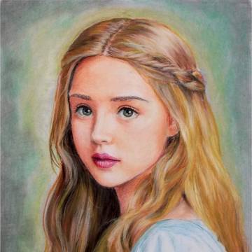 クレヨンで人物画1