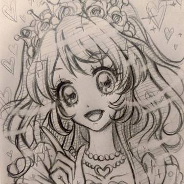 大空あかり　鉛筆描き