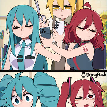 髪