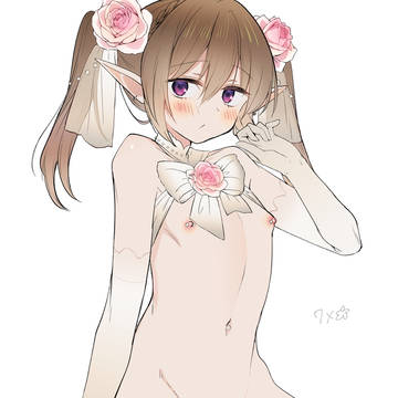 【pixivリクエスト】花嫁衣装ツインテールエルフ男の娘♂①