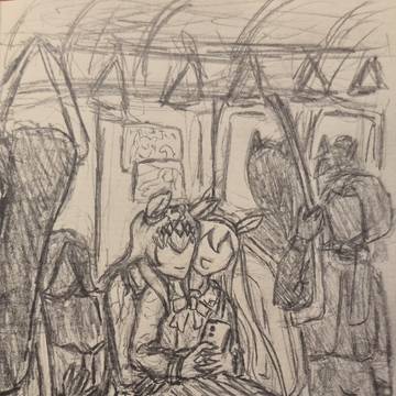 電車で一緒に