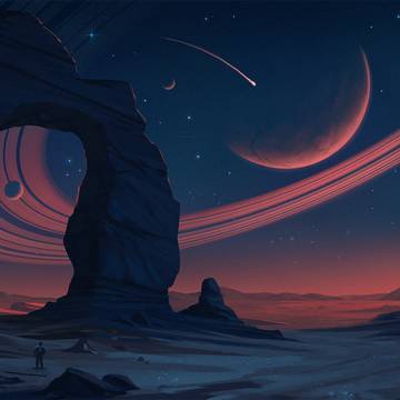 Far sunset