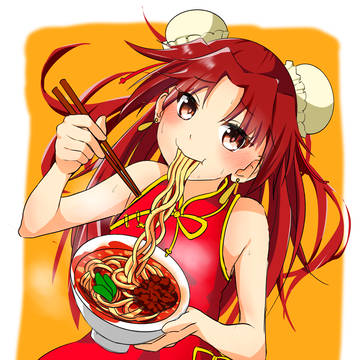担々麺を食べてる杏子ちゃん