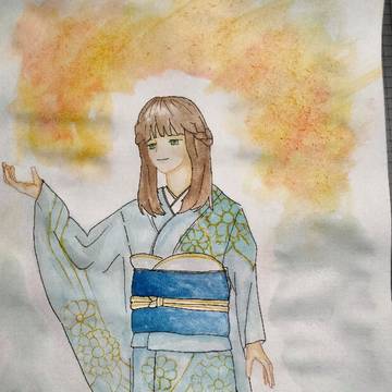 秋と浴衣