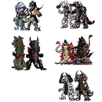 ティガの怪獣たち(セルフリメイク)