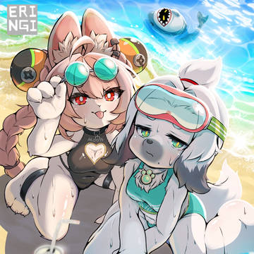 照(ザオ)ちゃんとケアンちゃん夏の思い出