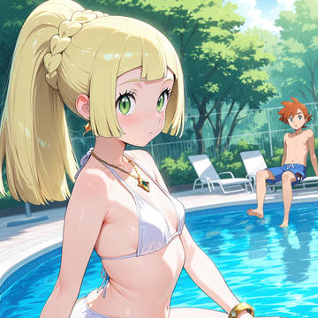 Lillie by the pool 💦☀️