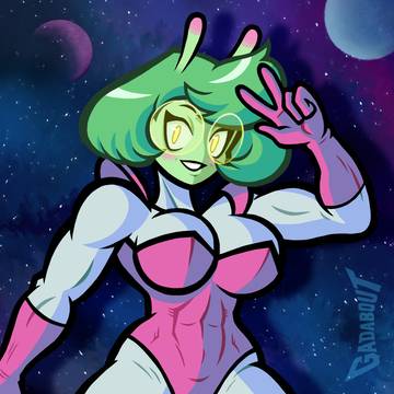 Alien Girl Ceti in Space