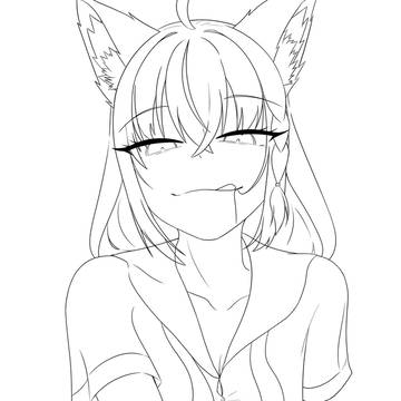 フブキ(線画)