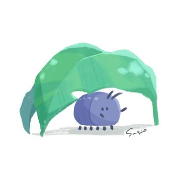 葉っぱとダンゴムシ
