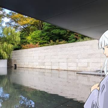 金沢、鈴木大拙館にて。