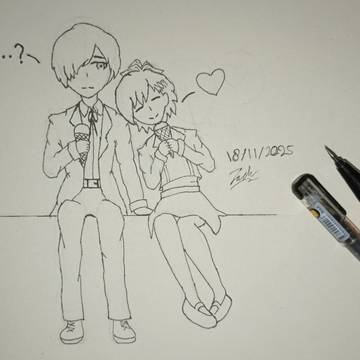 Makoto and Kotone sketches