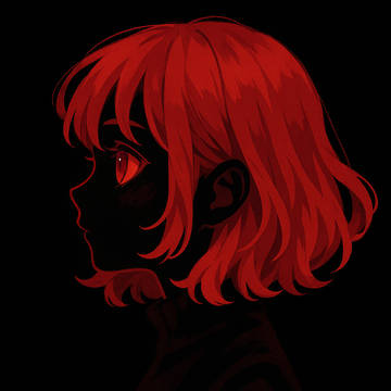 赤に染まる横顔 – Crimson Silhouette