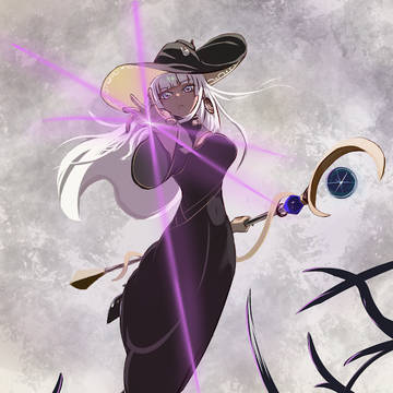 褐色白髪魔法使い
