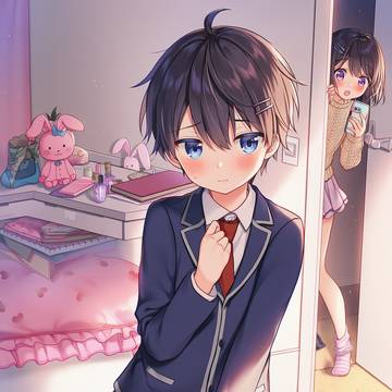 妹の部屋でこっそり試着。。。