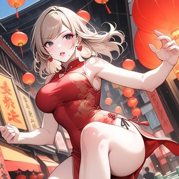 チャイナドレスでアクティブに