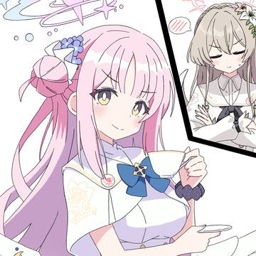 大好きなナギちゃんの真似をするミカちゃん