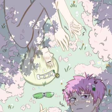 桜の下でごろごろする兄弟🌸💘