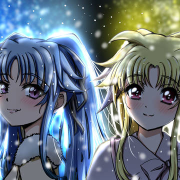 フェイトちゃん&レヴィちゃん(winter⛄)