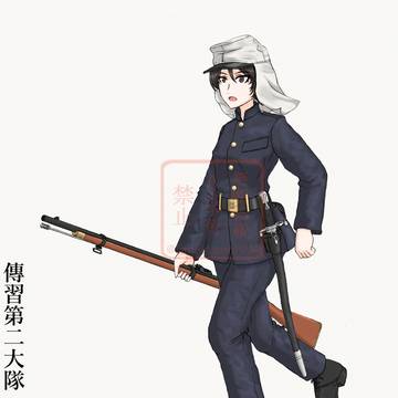 慶応三年ごろの幕府陸軍・伝習第二大隊(想像図)