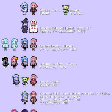 琴葉姉妹の曲のドット絵 (更新中)