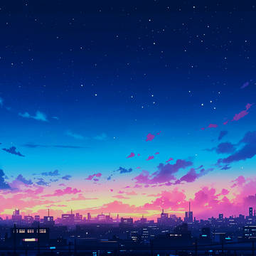 黄昏の街