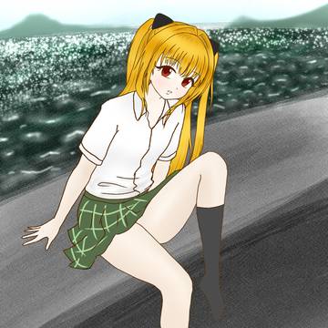 金色の闇とサボって海辺